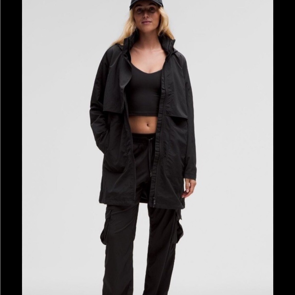 Lululemon Always Effortless Long Jacket Black Size 6 - Picture 6 of 8